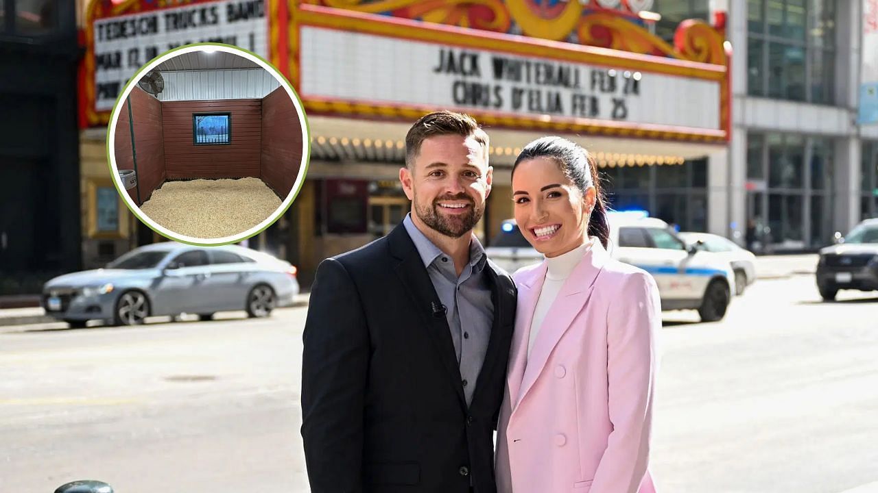 NASCAR driver Ricky Stenhouse Jr. with wife Madyson Joye, (inset) Madyson