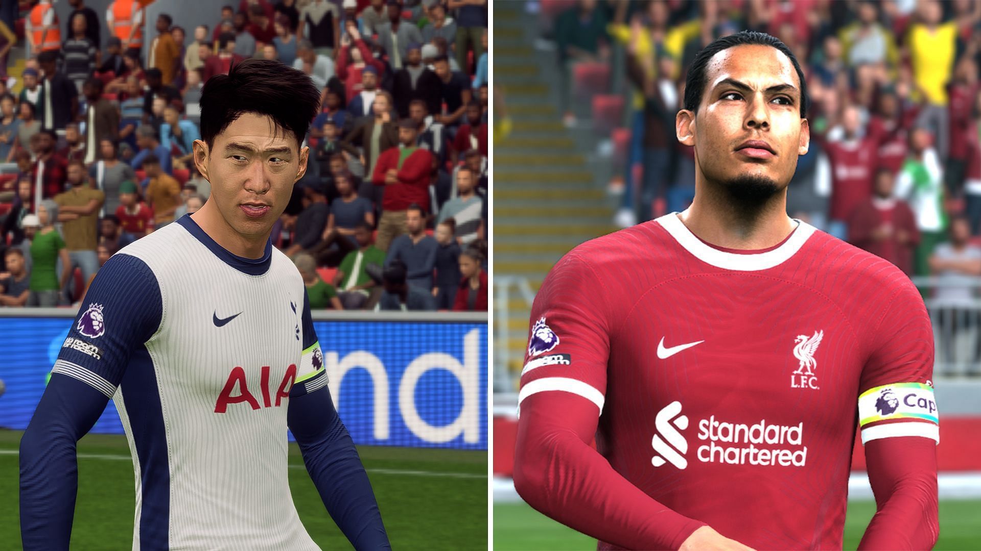 Son and Van Dijk are two experienced faces of both squads (Image via EA Sports)