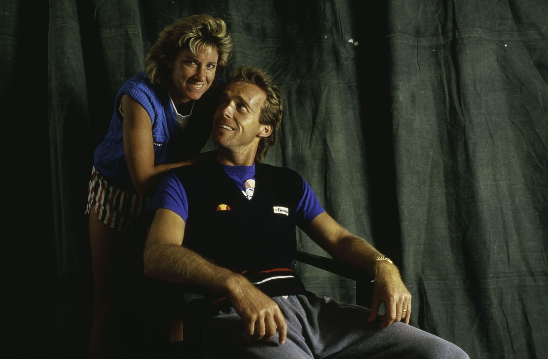 Chris Evert with her ex-husband John Lloyd (Source: Getty)