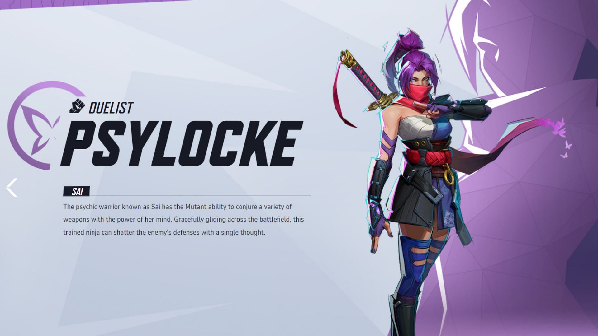 Psylocke&#039;s Overview (Image via NetEase Games)