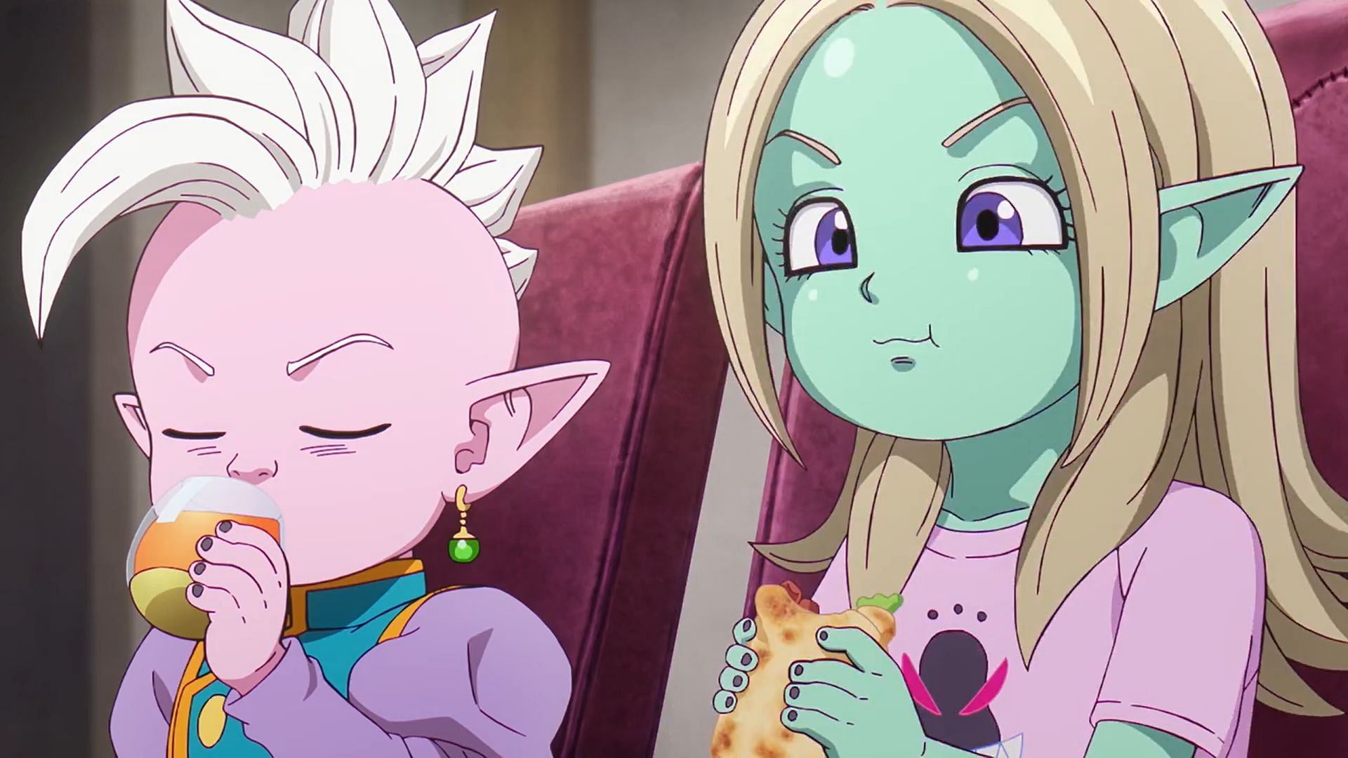 Supreme Kai and Panzy as seen in Dragon Ball Daima episode 9 (Image via Toei Animation)