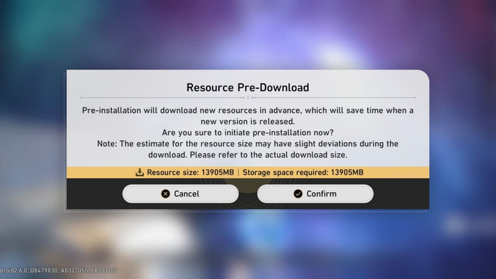 How to preload on mobile (Image via HoYoverse)