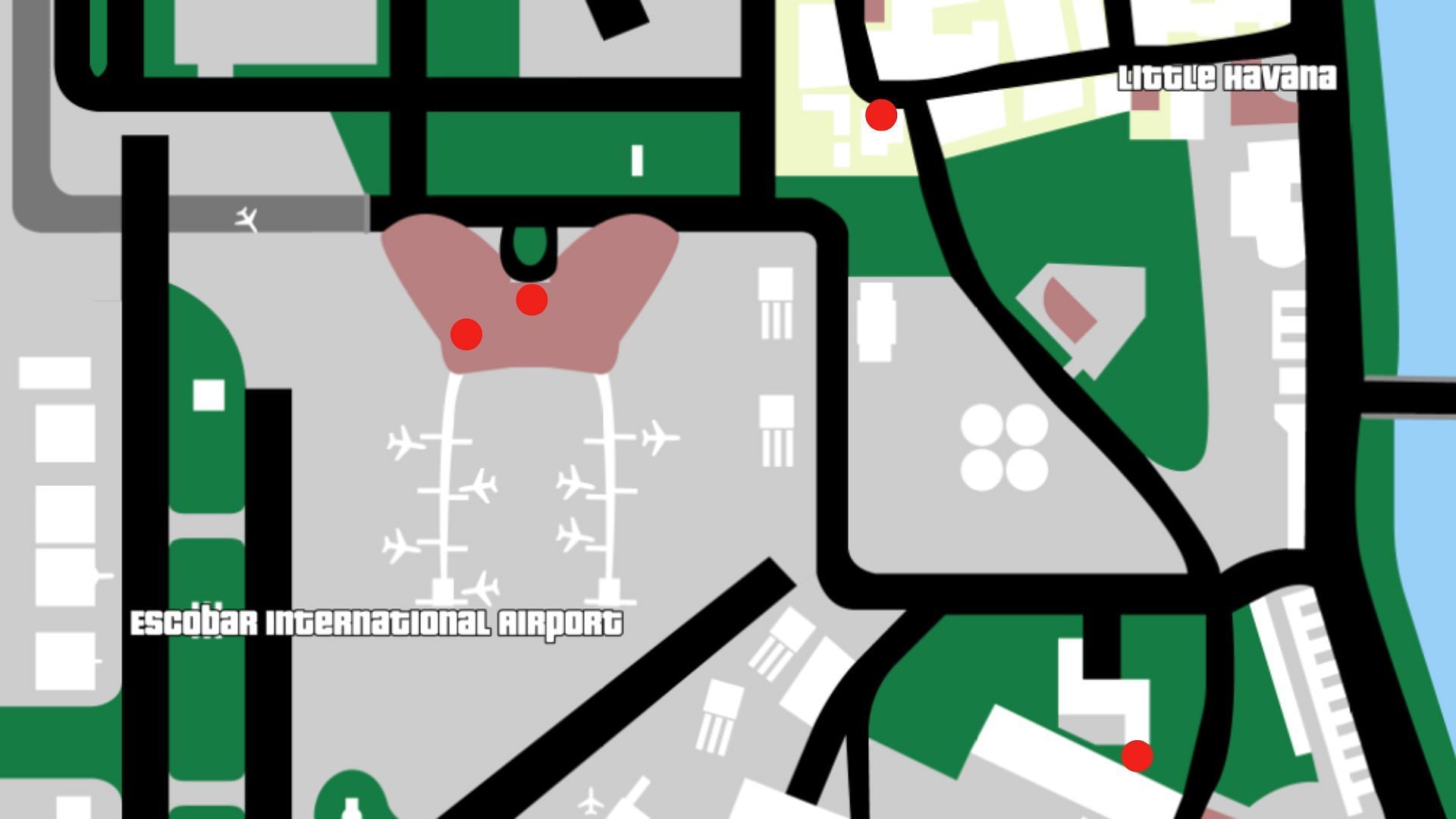 All GTA Vice City Rampage locations 5/5 (Image via Rockstar Games || Map Genie)