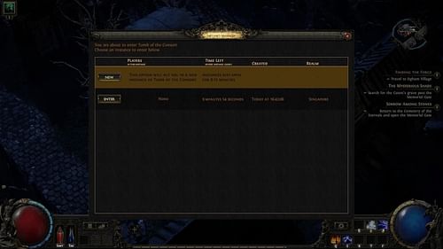 The instance reset menu (Image via GGG)