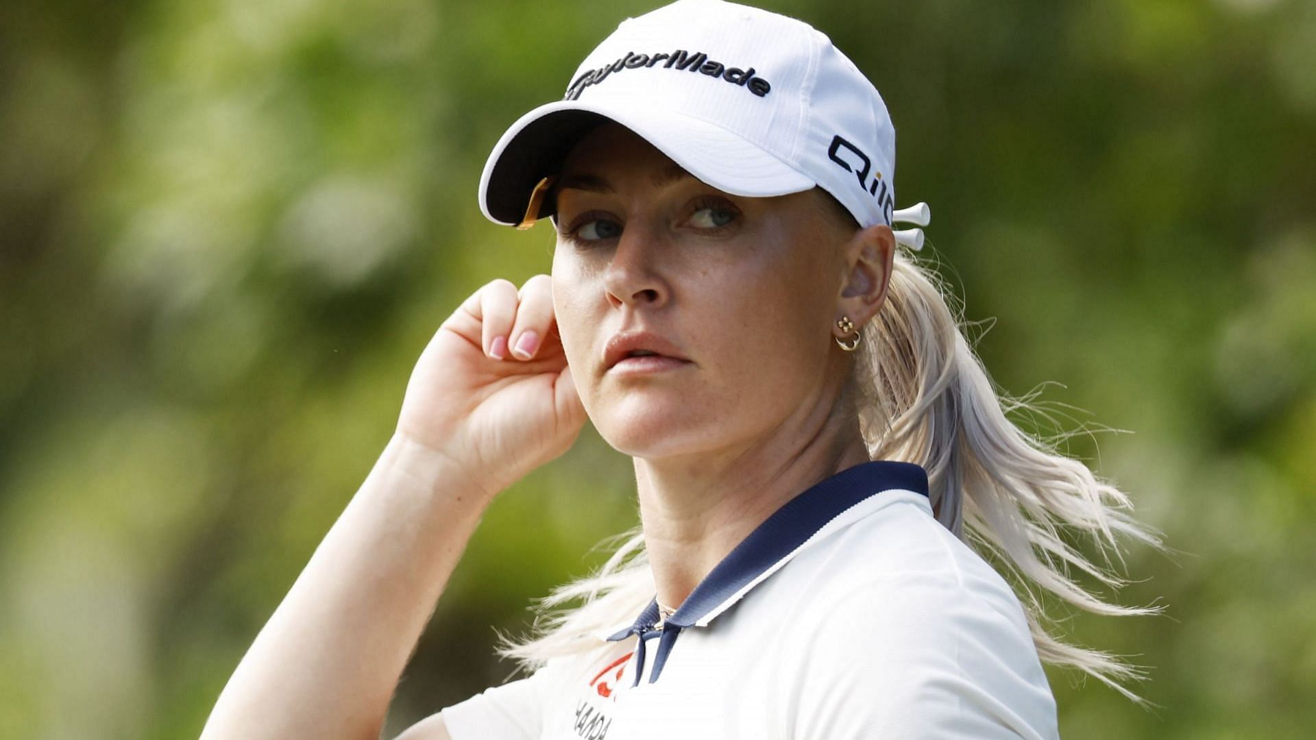 Charley Hull dresses herself in a christmas theme. Image via Getty Images