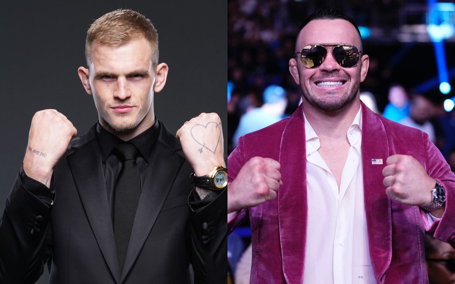 Ian Machado Garry (left) slams Colby Covington (right) for allegedly ducking him. [Image courtesy: Getty Images] 