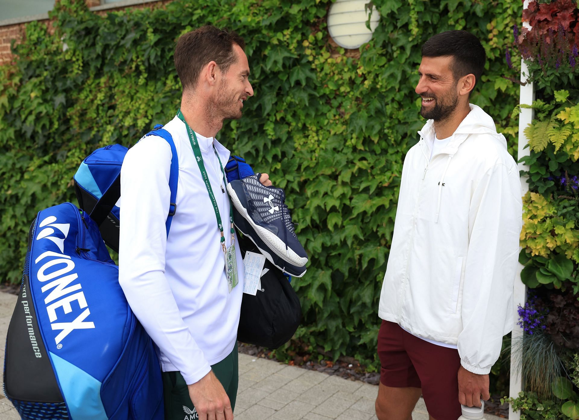 Andy Murray (L) and Novak Djokovic (R) at The Championships - Wimbledon 2024 (Image: Getty)