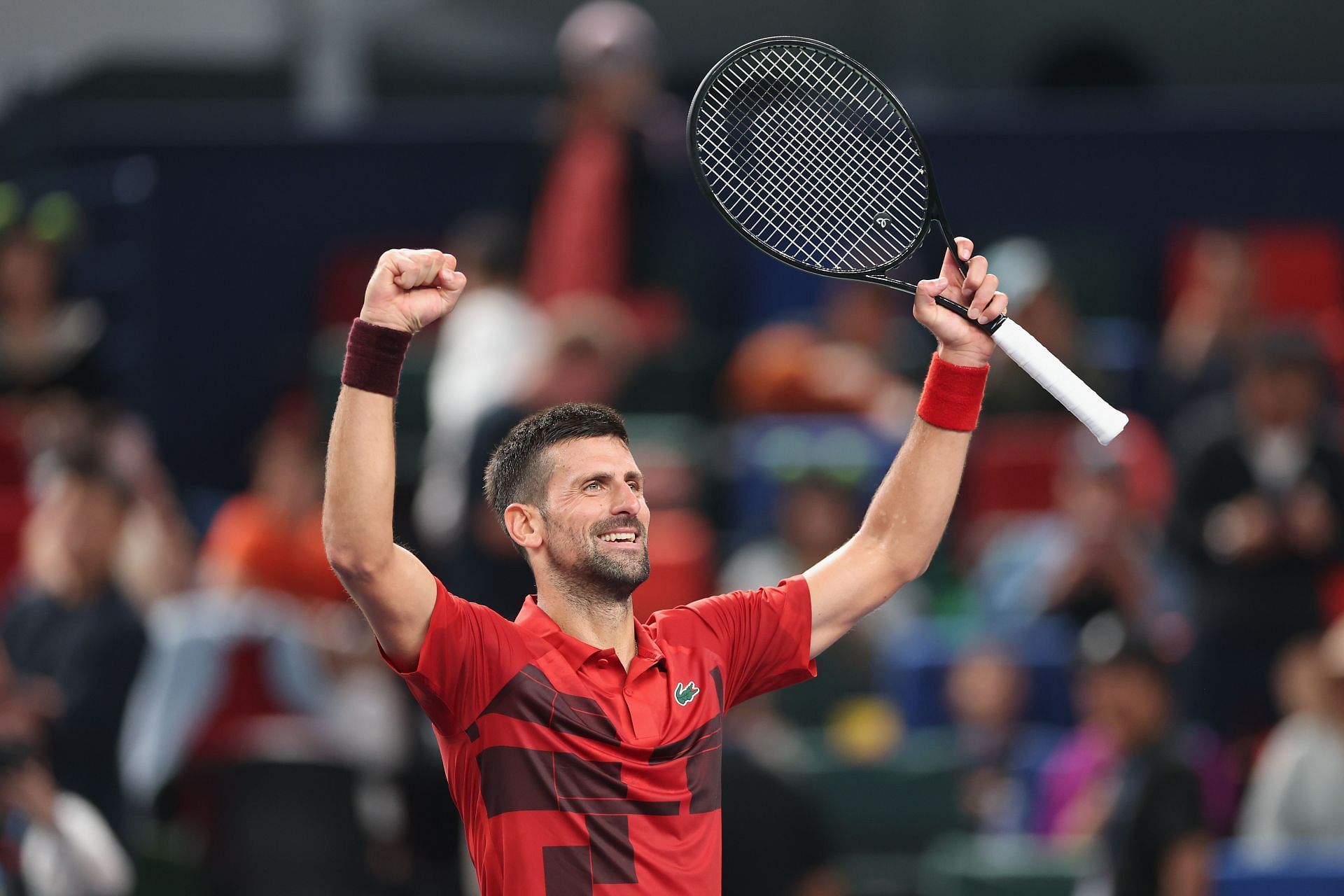 Novak Djokovic at the Shanghai Masters 2024. (Photo: Getty)