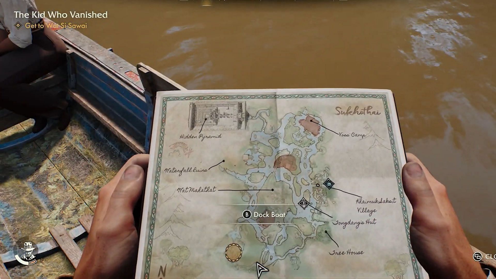 Store the boat at the nearby dock (Image via Bethesda Softworks || YouTube/@Trophygamers)