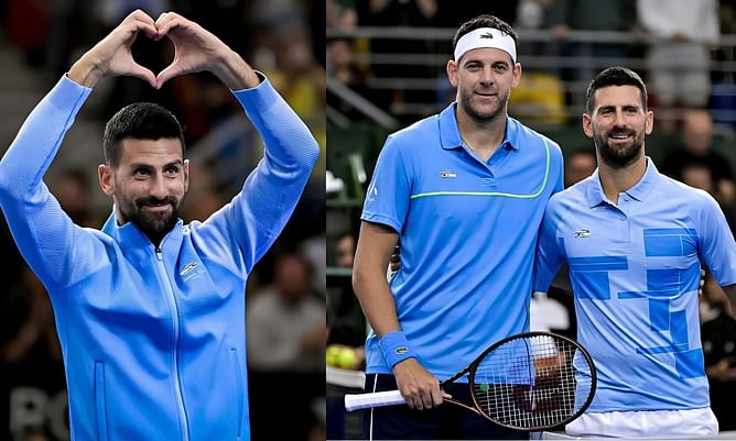 "You are the greatest in life, I love you so much" - Novak Djokovic earns emotional tribute from Juan Martin del Potro for joining his farewell