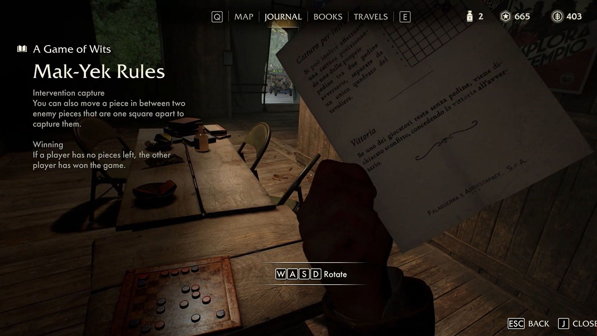 The second page of the rules seen by flipping the page (Image via Bethesda Softworks || YouTube/@GaijinGaming)