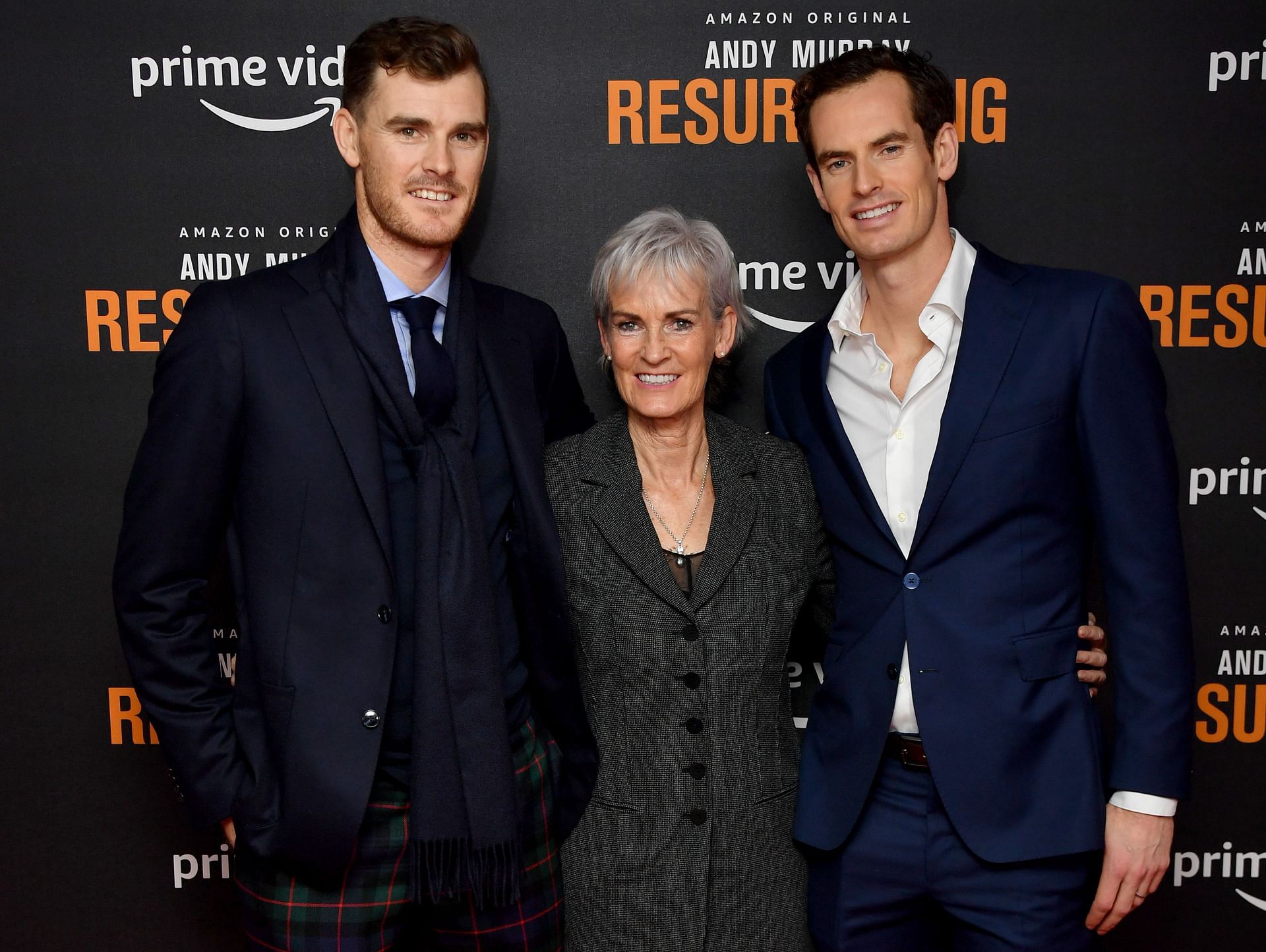 (L-R)Jamie Murray, Judy Murray, and Andy Murray attend the &quot;Andy Murray: Resurfacing&quot; world premiere at the Curzon Bloomsbury - Source: Getty