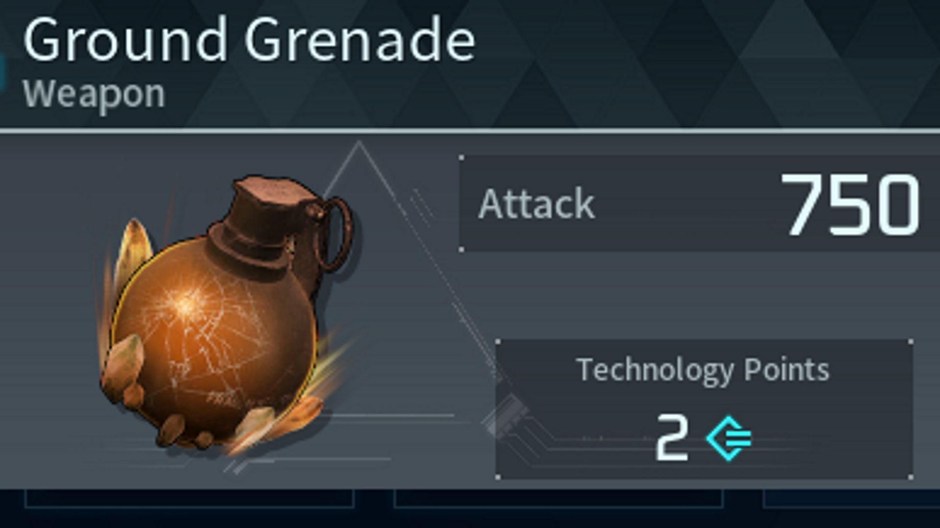 Unlock Ground Grenade at Level 38 in the Technology tab (Image via Pocketpair, Inc.)