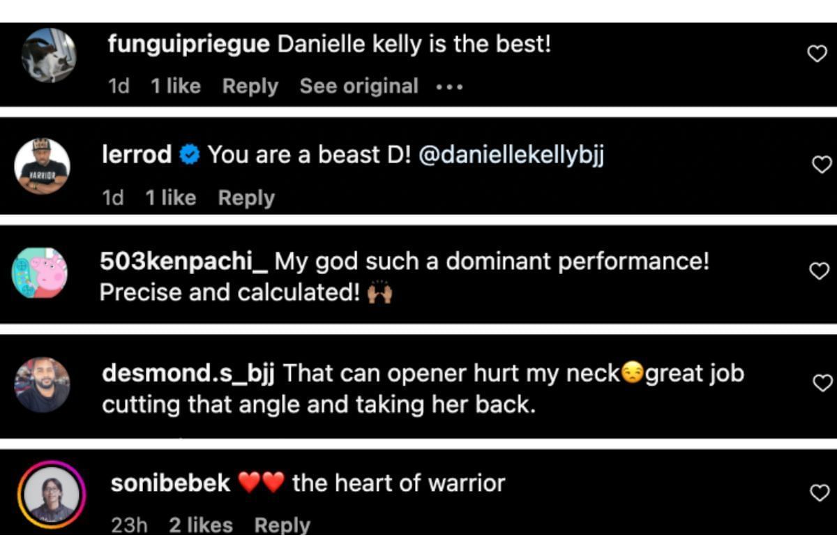 Screenshot of fans&#039; comments