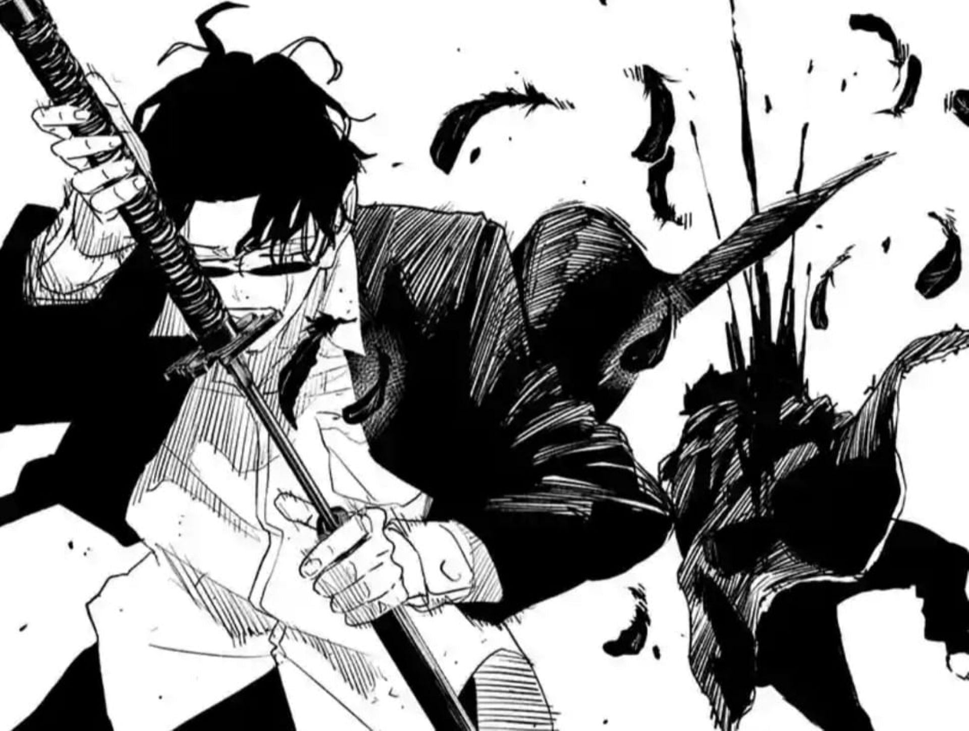 Samura cuts down Chihiro (Image via Shueisha)