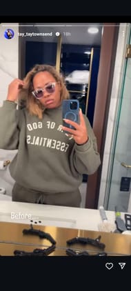 Taylor Townsend's Instagram Story (Image: Instagram @tay_taytownsend)