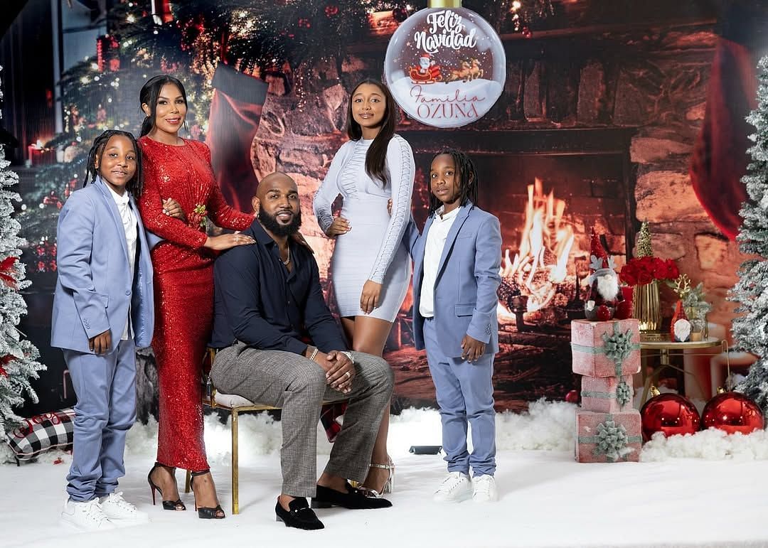 Marcell Ozuna celebrates this Christmas with wife and kids. Source - Instagram