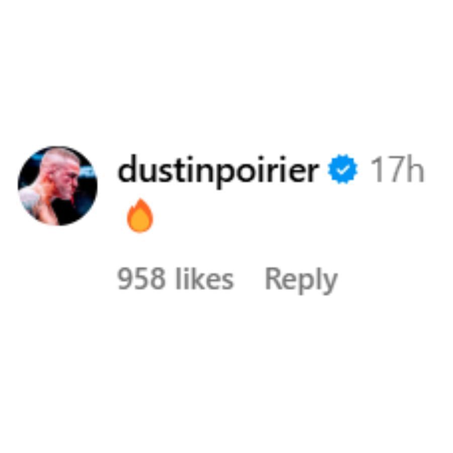 Dustin Poirier&#039;s comment