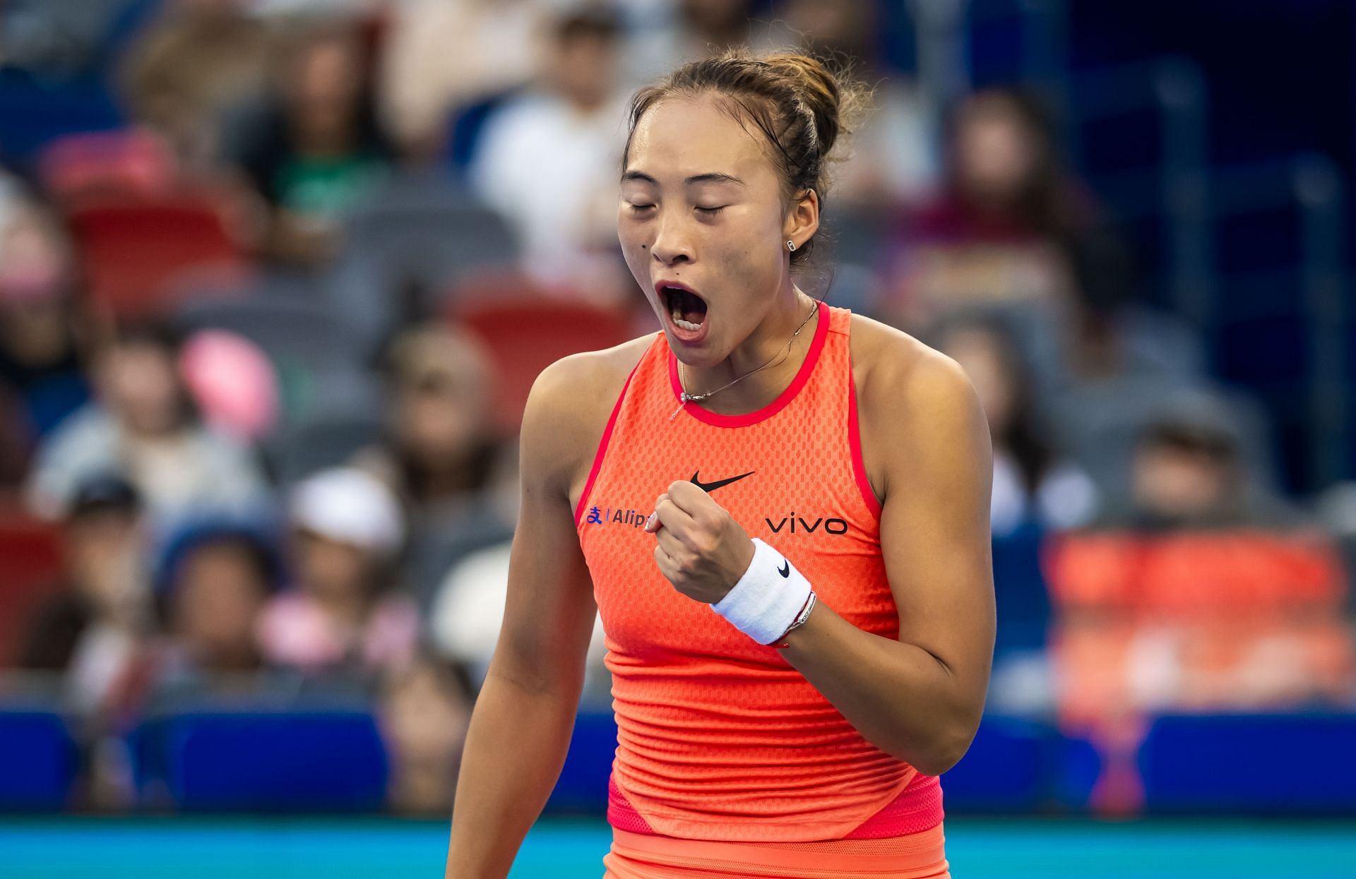 Zheng Qinwen at the Wuhan Open 2024 (Photo: Getty)