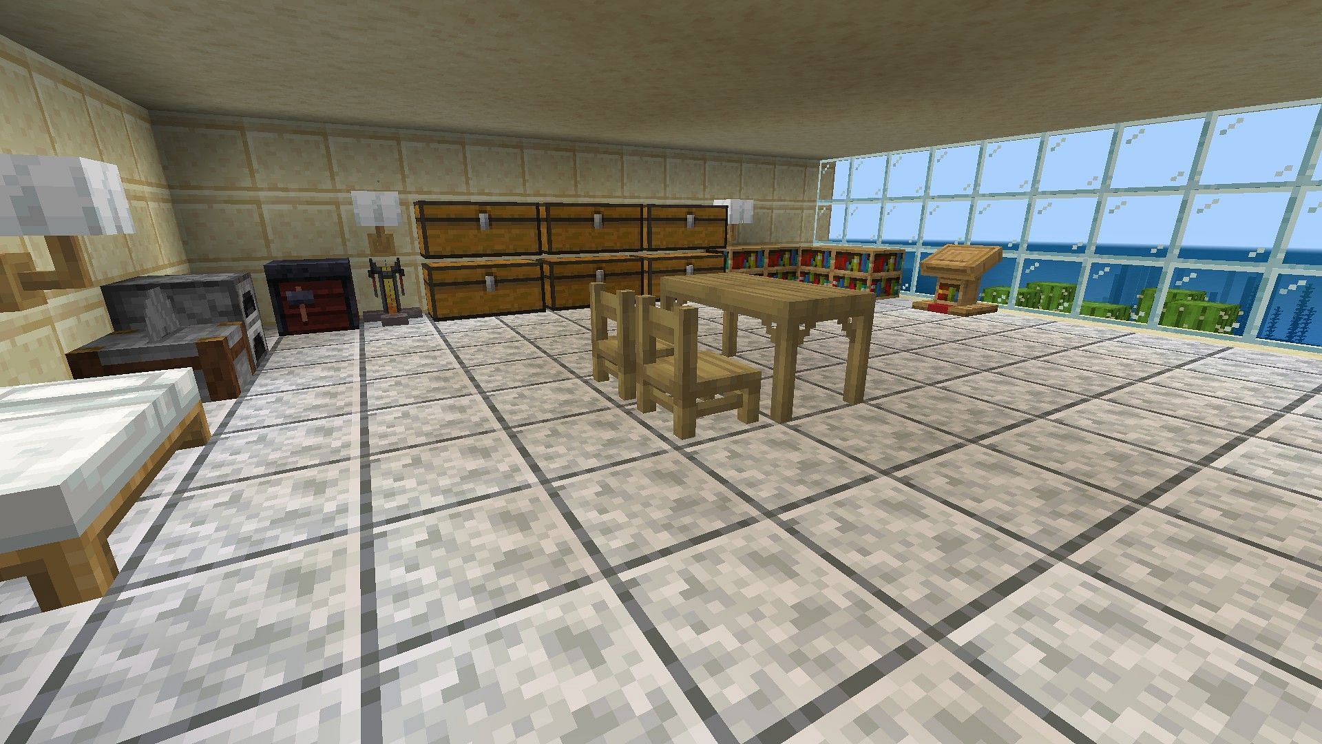 Different kinds of furniture are great to have (Image via Mojang Studios || Starfish Studios)