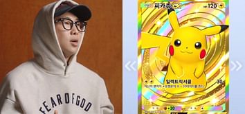 "This is adorable" — ARMY reacts as BTS' Namjoon celebrates by flaunting his new Pikachu card on Instagram following his win in a Pokémon game