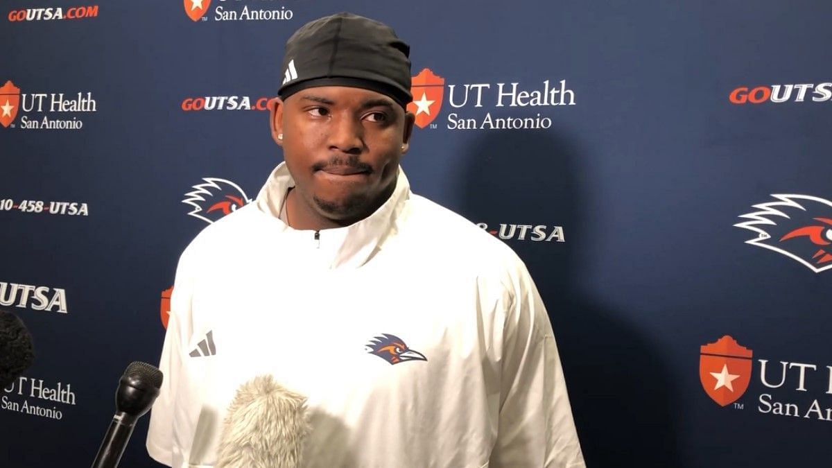 Ronald Triplette speaks to media after practice (Credit: Youtube/UTSA Rivals)