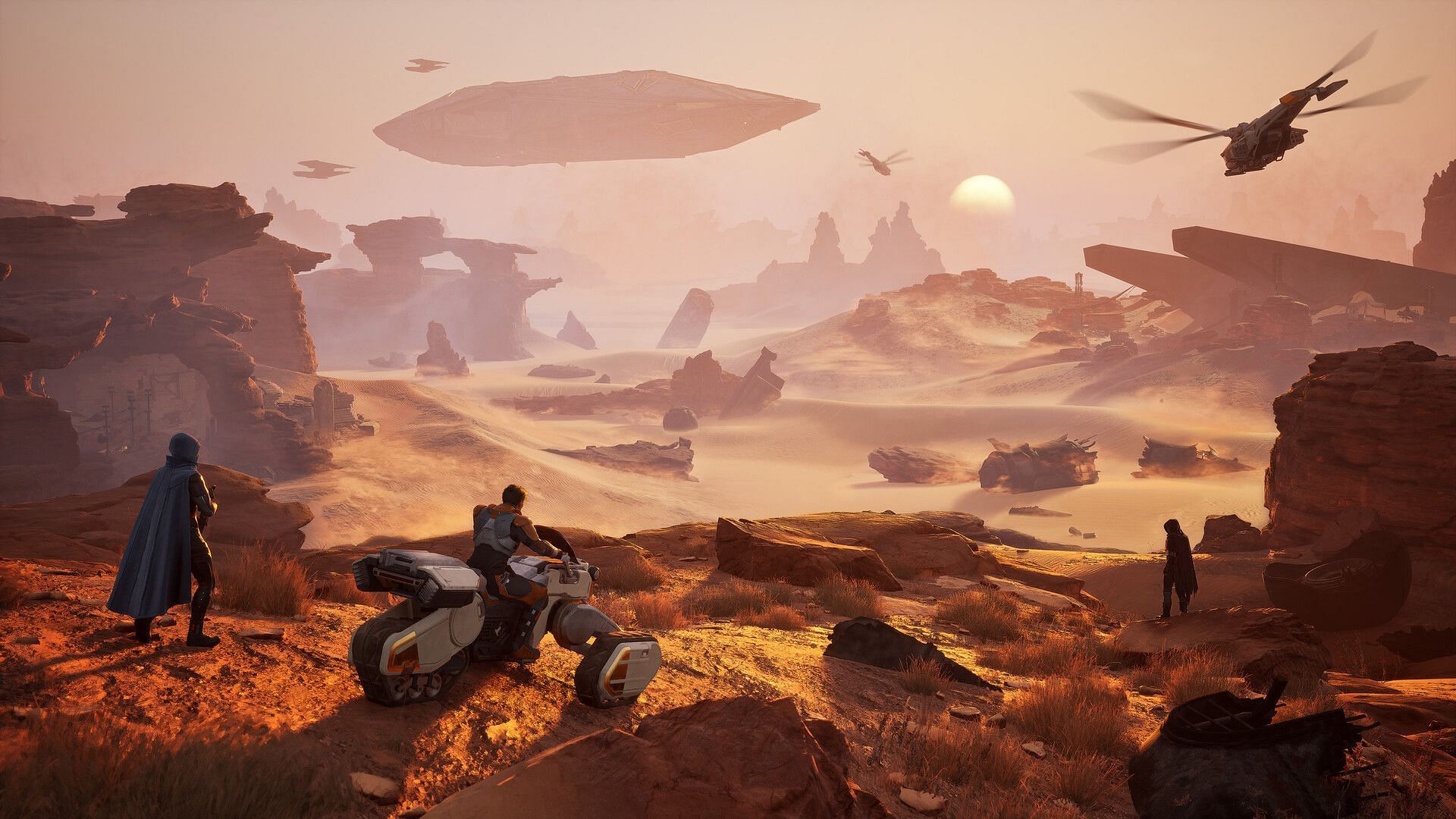 The development status of Dune: Awakening (Image via Funcom)