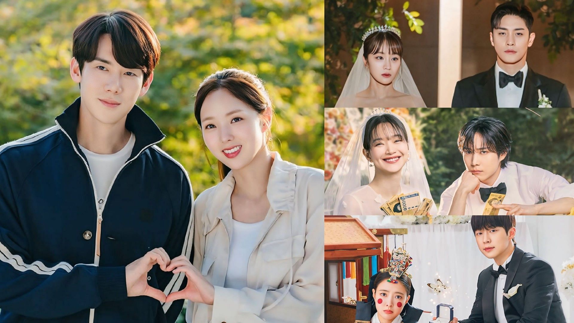 K-drama romances featuring the marriage of convenience (Image via Instagram/@mbcdrama_now, X/@Viki and @CJnDrama)