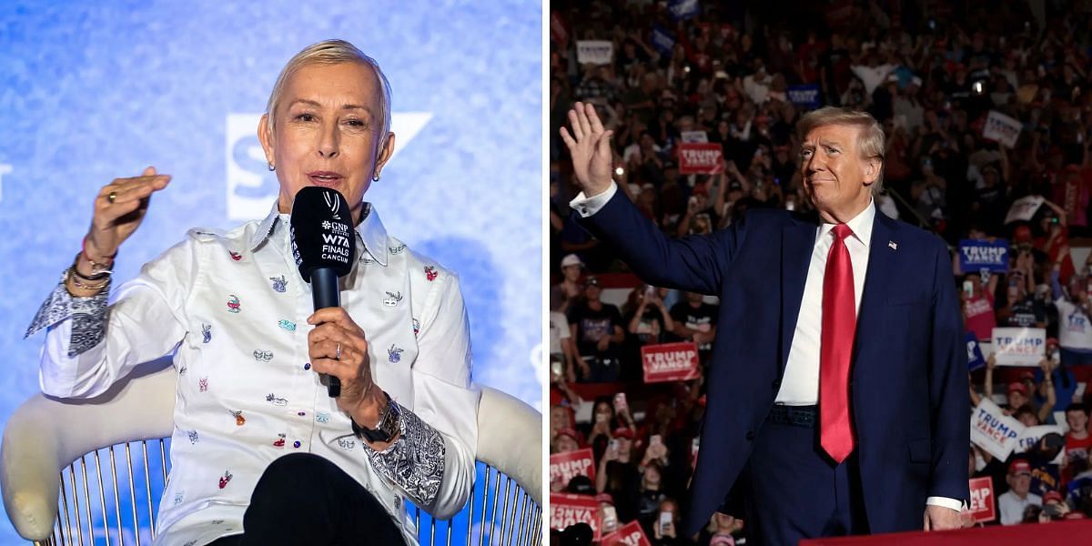 Martina Navratilova has expressed her displeasure against Donald Trump quite frequently in recent weeks. (Photos: Getty)