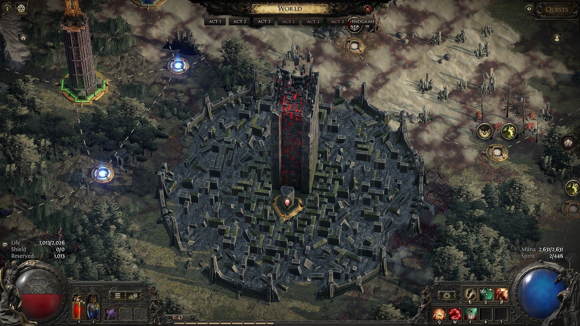 The Burning Monolith on the map (Image via GGG)