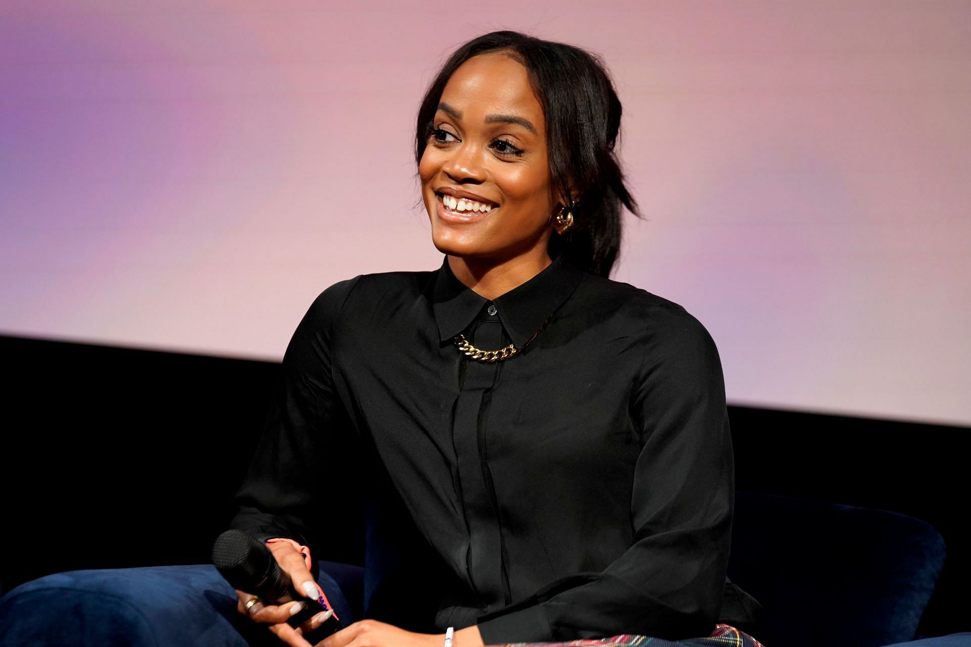 Rachel at the Spotify Hosts a &quot;Now Playing&quot; Creator Day at its Los Angeles Campus (Image via Getty Images)