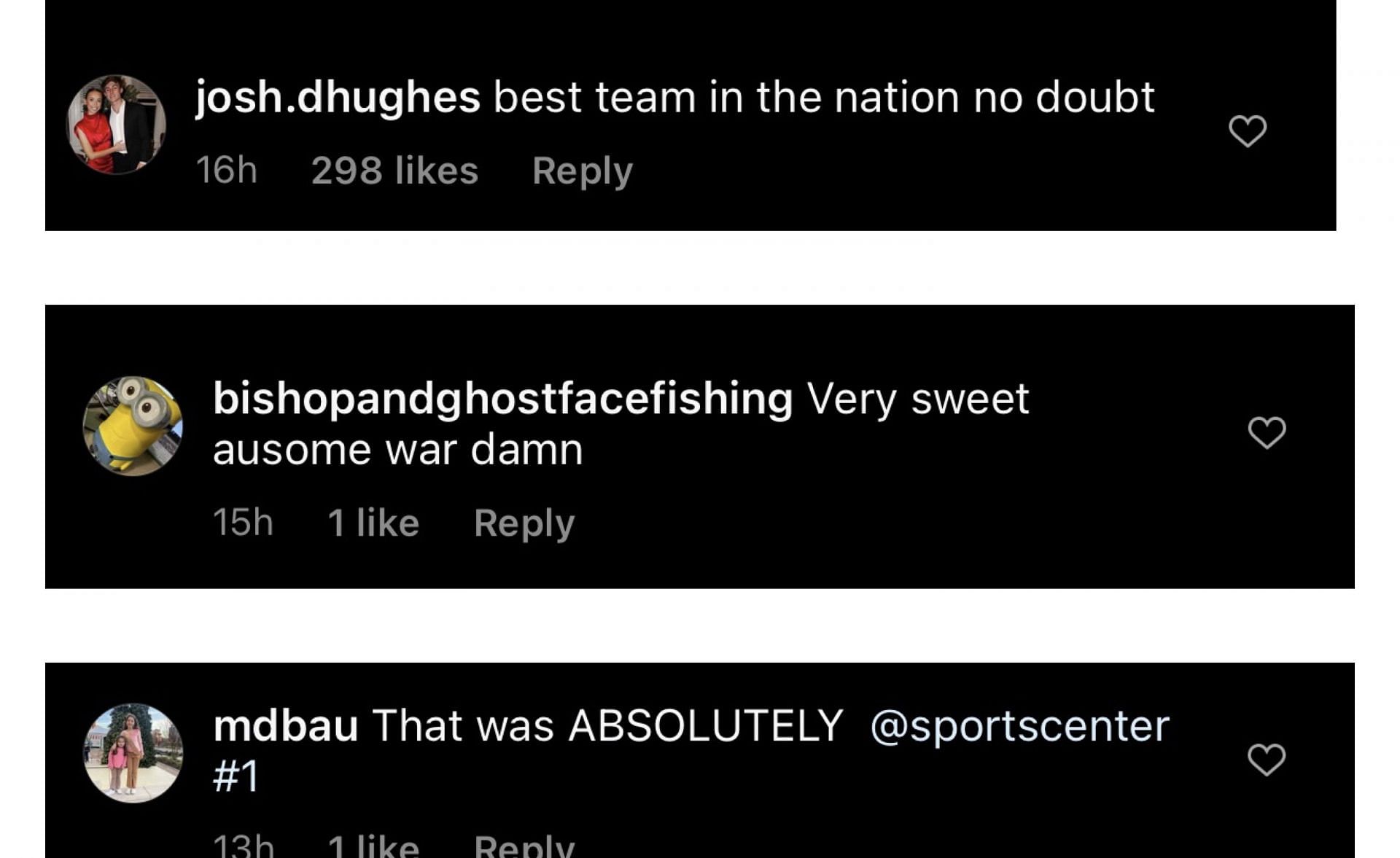 College hoops fans&#039; comments on Jahki Howard&#039;s dunk in Auburn vs Monmouth game. IG image via @ballgame