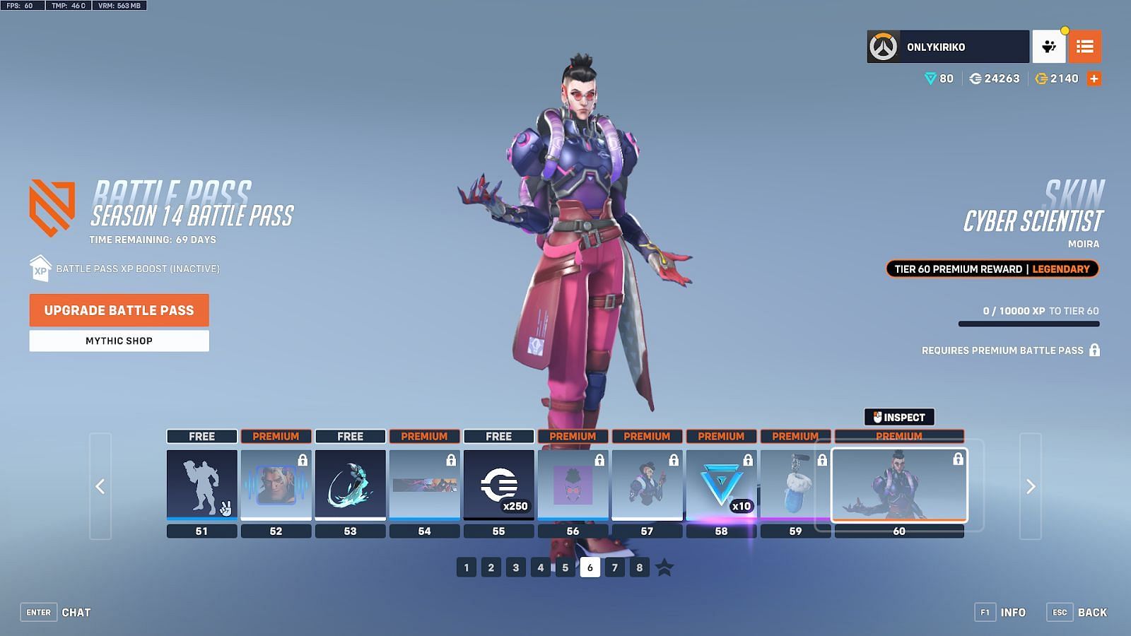 Overwatch 2 Season 14 Battle Pass Tier 51-60 (Image via Blizzard)