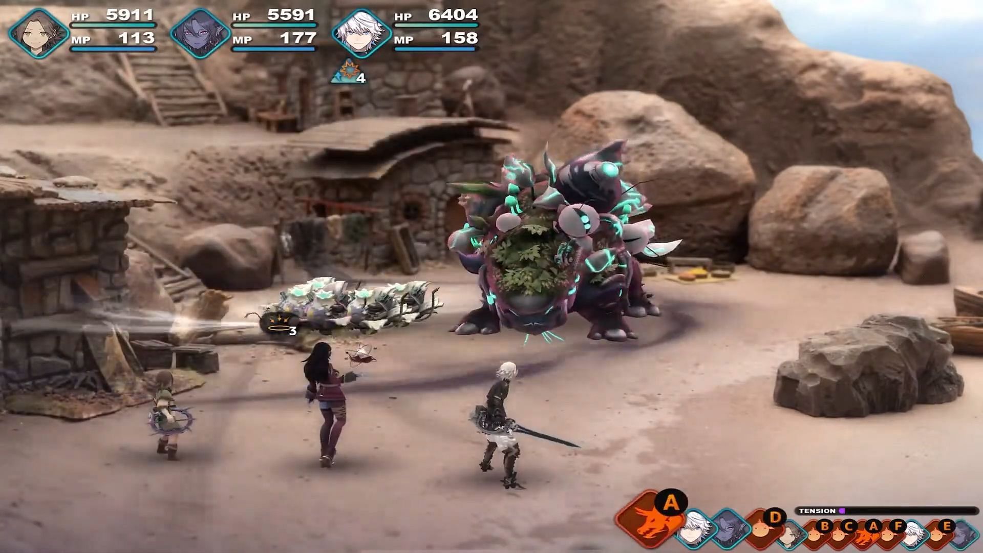 Use the vacuum ability to suck the smaller enemies on one side (Image via Mistwalker/Square Enix || YouTube/@DigitalTQ)