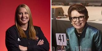 Dani Busboom Kelly reacts to Billie Jean King's good luck message as historic milestone awaits women's head coaches at NCAA Volleyball Final