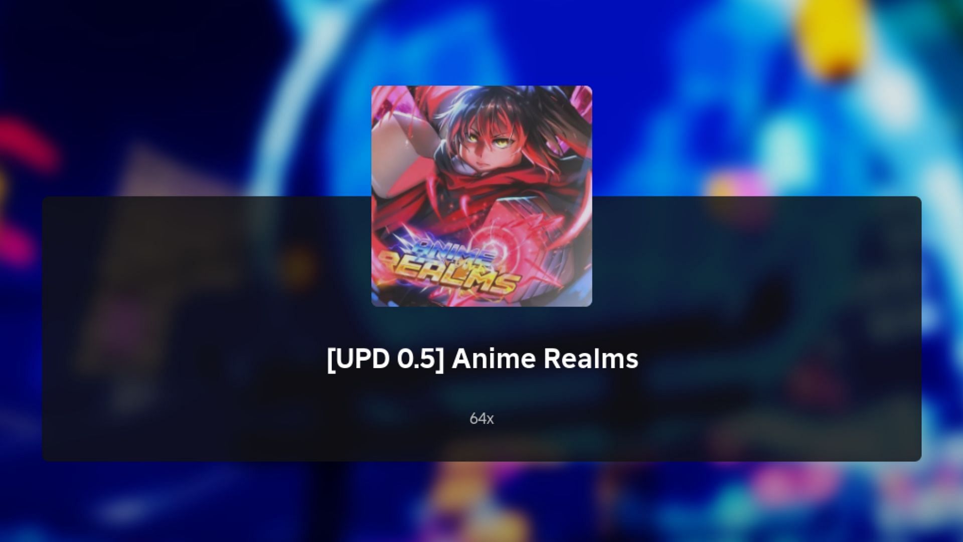 Featured loading screen of Anime Realms 