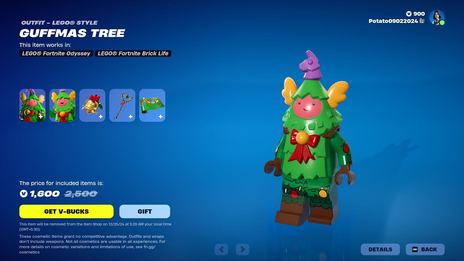 Guffmas Tree will remain listed until December 25, 2024 (Image via Epic Games)