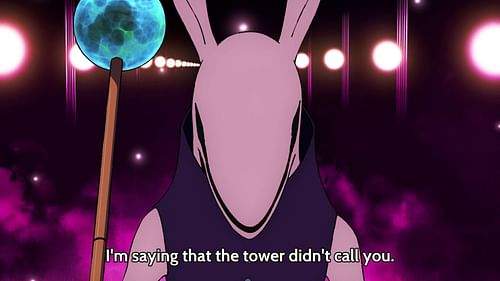 Headon's primary role in Tower of God is to select Regulars to enter the Tower and test Irregulars to see if they're worthy (Image via Telecom Animation Film)