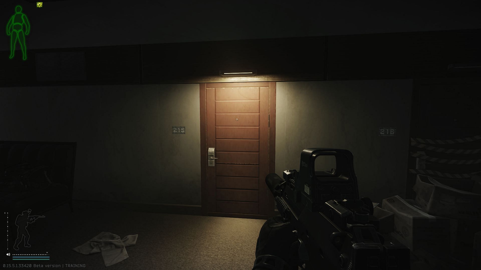 The locked room 215 door (Image via Battlestate Games)