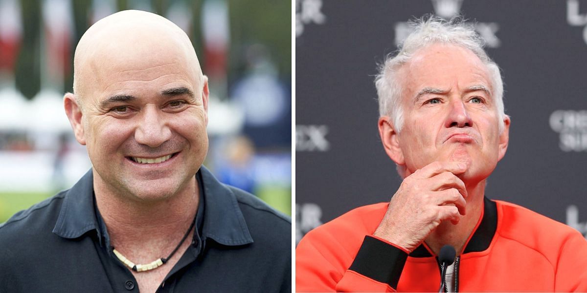 Andre Agassi (L) &amp; John McEnroe (R) (Source - GETTY)