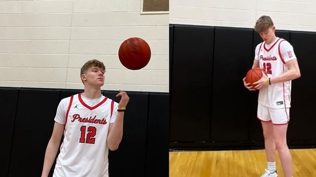 Trey Cady in 2023 with the Marion Harding High School Basketball team. (Image via instagram @treycadyy)