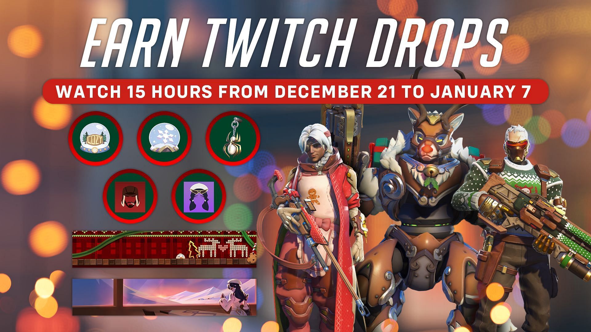 Upcoming Overwatch 2 Winter Wonderland Twitch Drops (Image via Blizzard Entertainment)