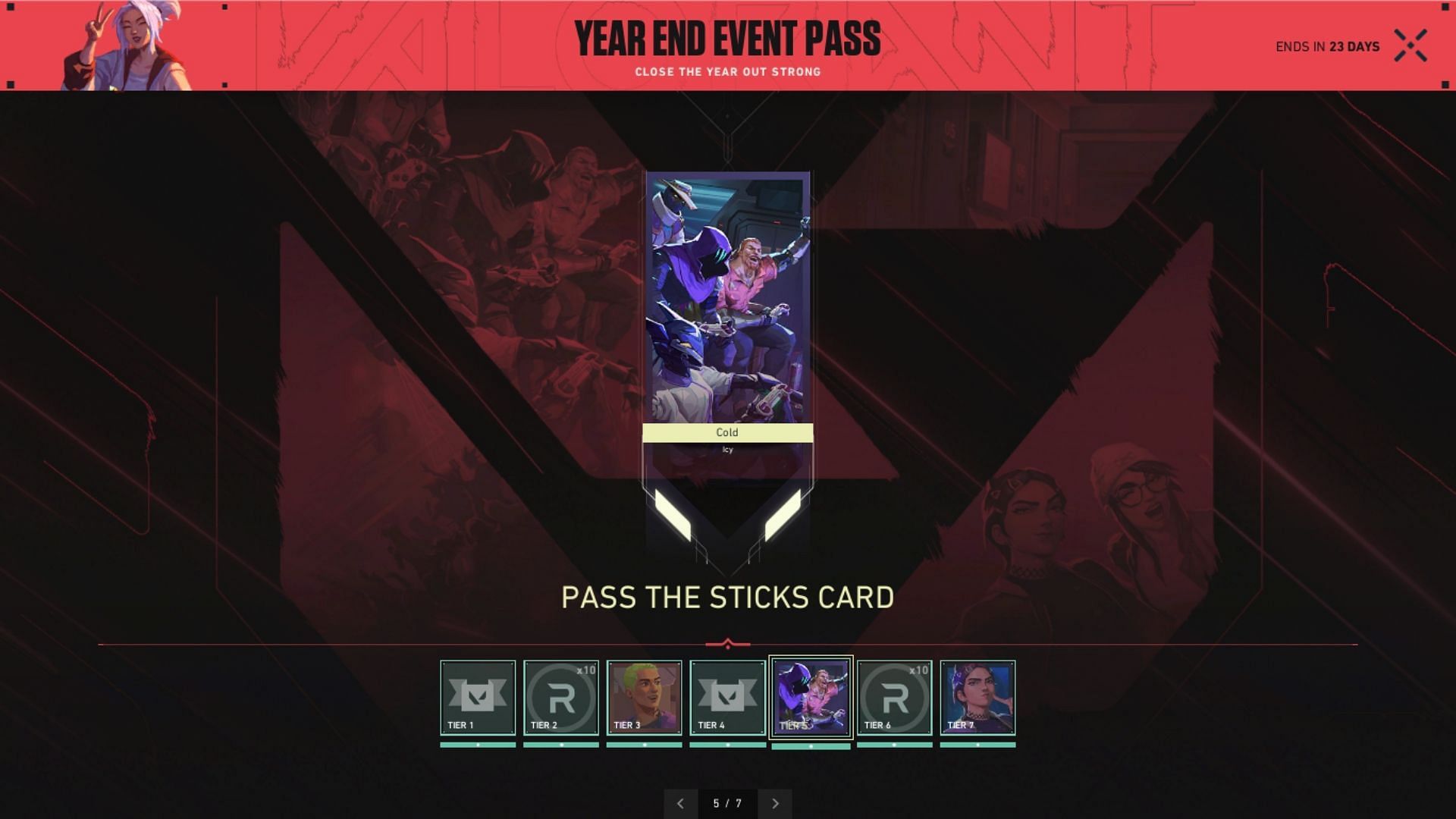 Valorant Pass The Sticks Player Card features Omen, Breach, and many more! (Image via Riot Games)