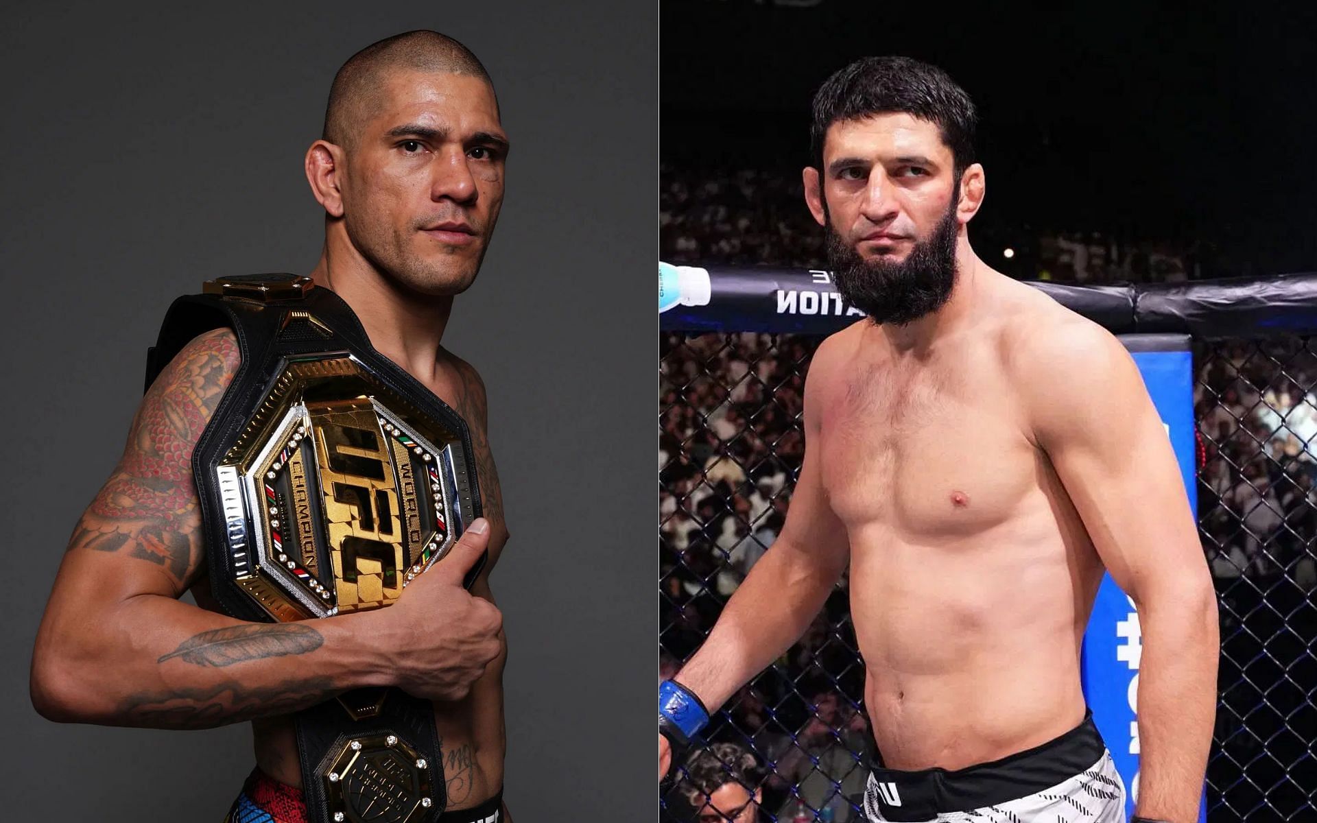 UFC veteran apeaks about Alex Pereira (left) vs. Khamzat Chimaev (right) [Image courtesy: Getty]