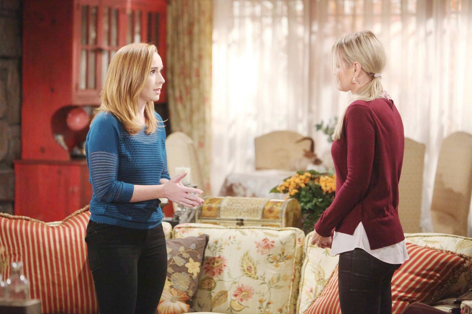 Mariah Copeland with Sharon Newman on The Young and The Restless (Image via Facebook/@The Young and The Restless)