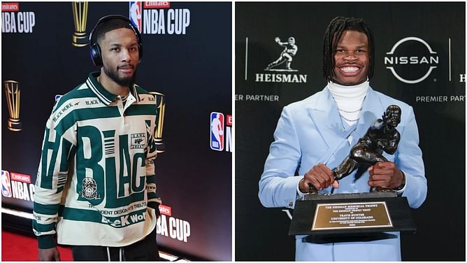 "Travis Hunter is the GOAT" - Damian Lillard and former NBA champ hail reigning Heisman Trophy winner