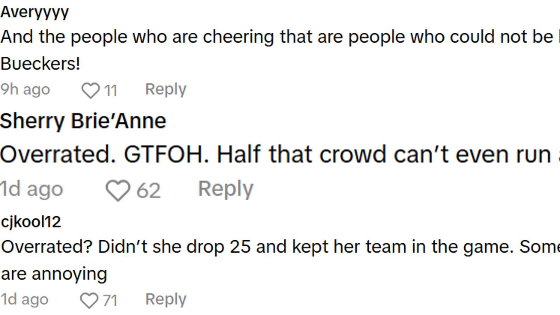 Fans also addressed the &#039;overrated&#039; chants for Paige Bueckers from the Notre Dame crowd.