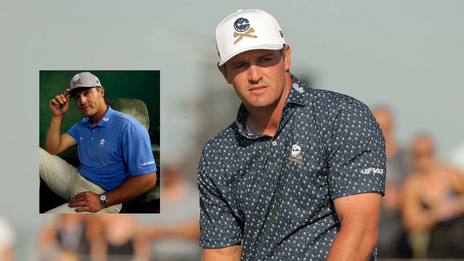 Bryson DeChambeau accidentally teases unannounced apparel deal in new shoot (Credit: Melissa Tamez-Imagn Images)