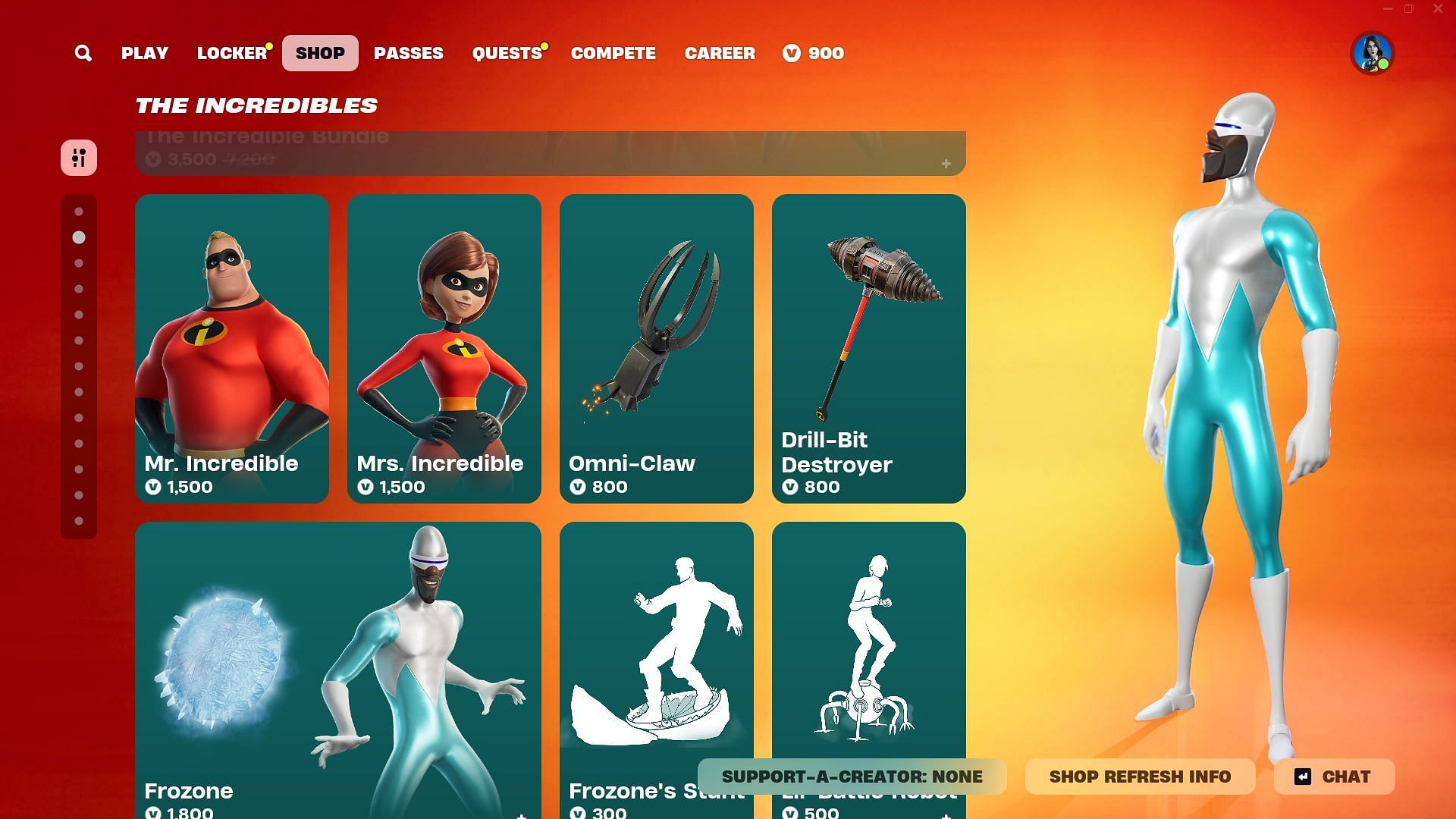 You can purchase The Incredibles skins in Fortnite separately (Image via Epic Games)