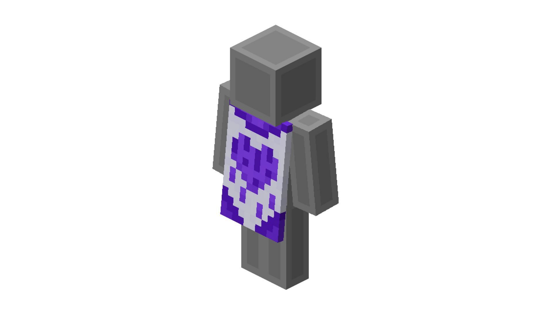 Purple Heart cape (Image via Minecraft Wiki)